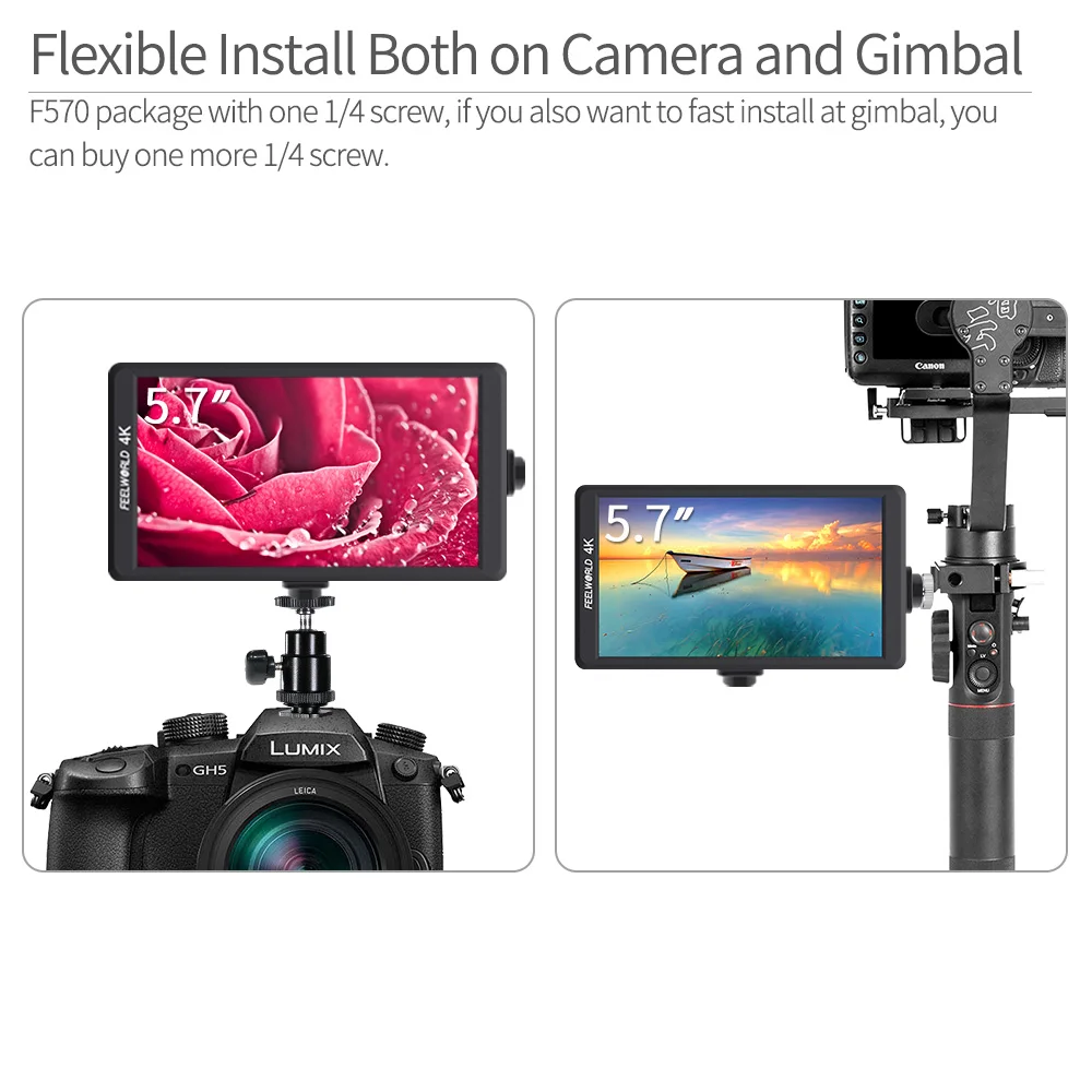 Feelworld 1/4 дюймовые винтовые блокировочные точки для F450 F550 F570 FW450 и т. д. камера