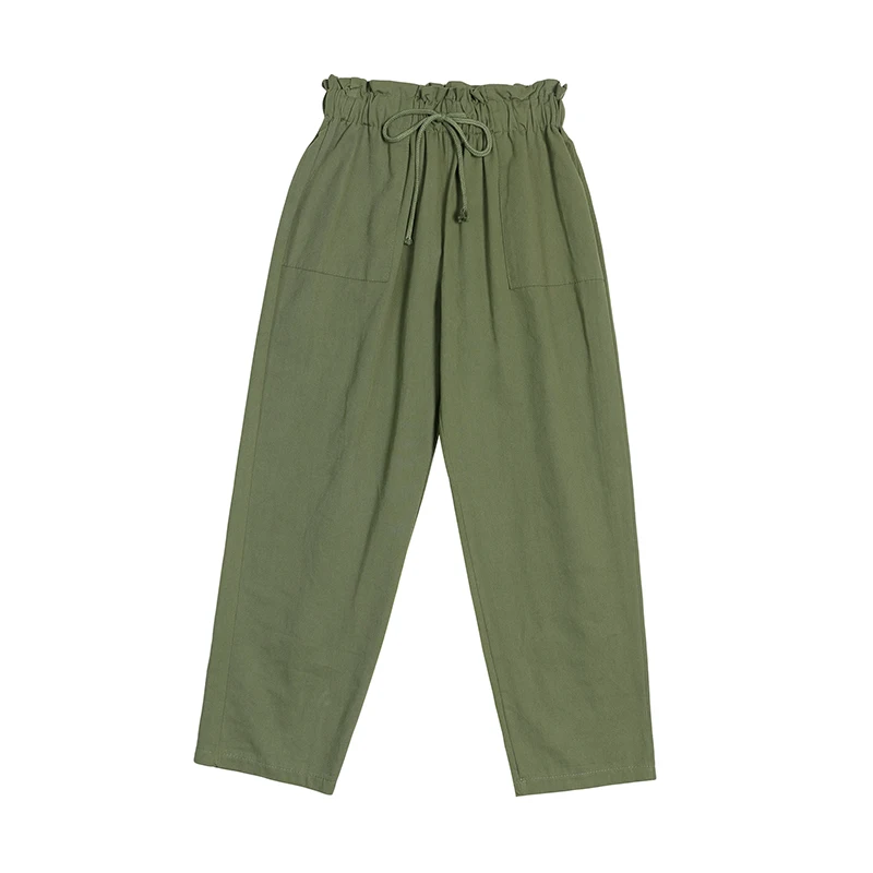 Women pants 2019 spring summer fashion female solid high waist loose harem pant large size trousers casual cargo streetwear | Женская