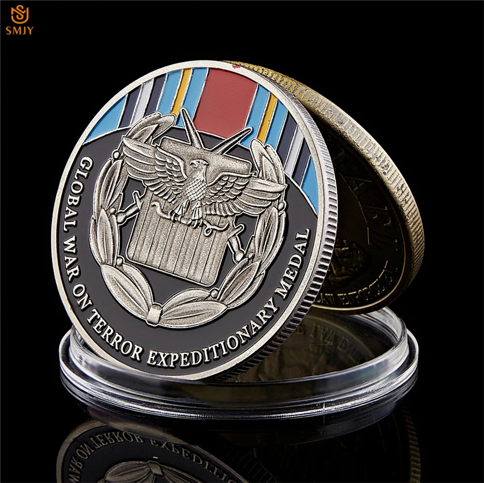 

Global War On Terror Expeditionary Medal Military Silver Metal Military Challenge Copy Coin Collection