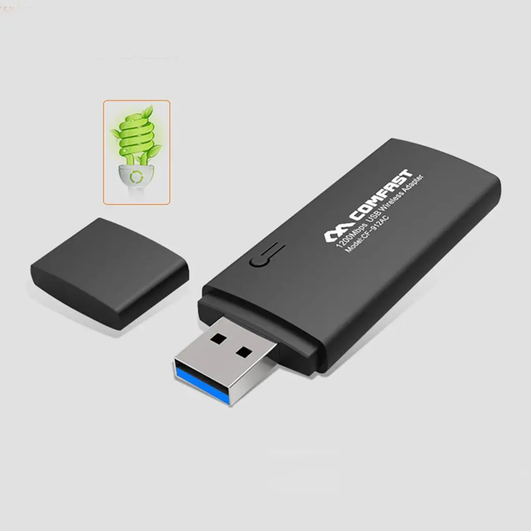 Двухчастотная беспроводная сетевая карта USB Черный 2 4 г/5 8 г WiFi 1200 Мбит/с 3 0 адаптер