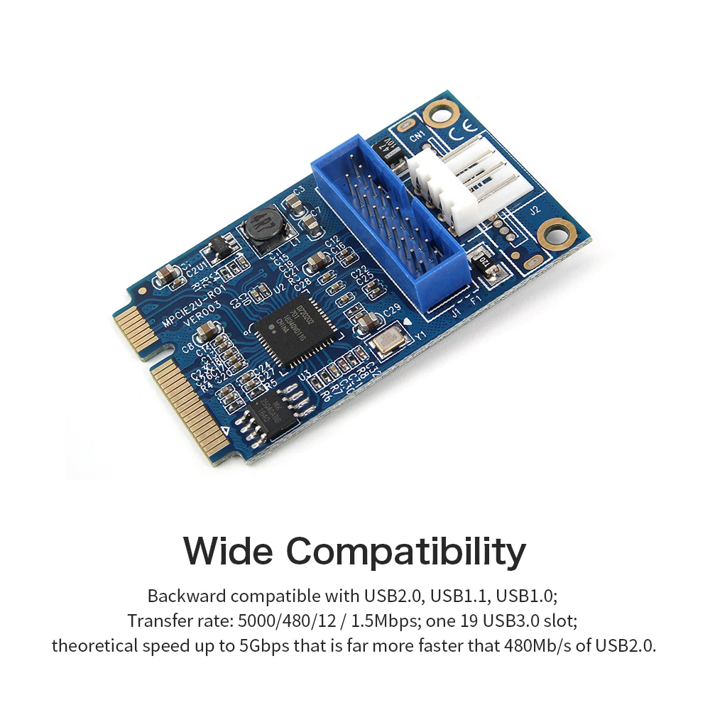 Мини-адаптер PCI-E к USB 3 0 плата расширения MINI PCIE 20Pin/19Pin адаптер Mini Pci-e до 5 Гбит/с |