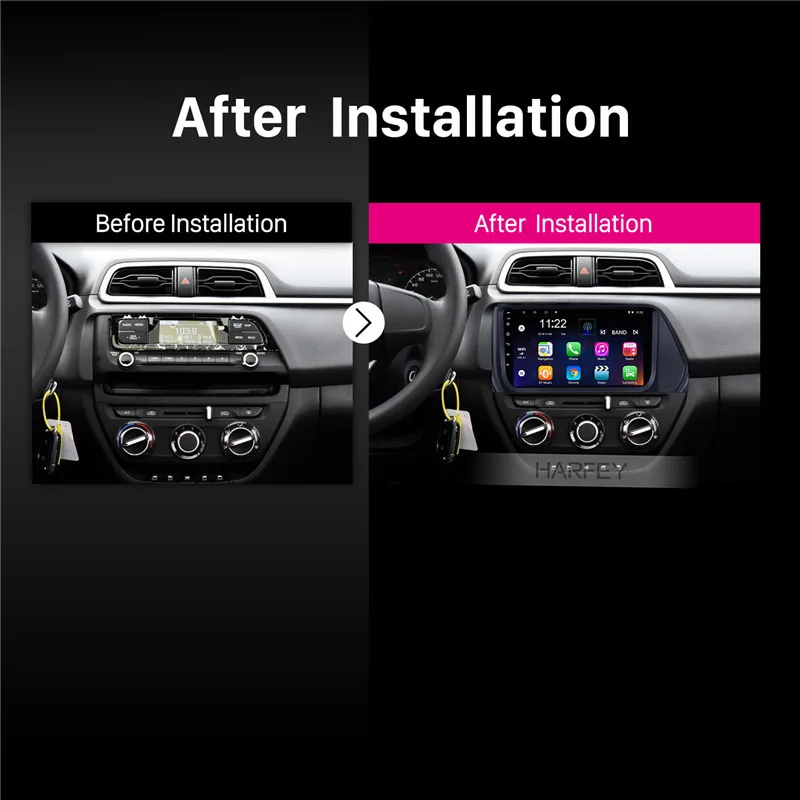 Harfey автомобильный мультимедийный плеер 9 &quotдля 2017 hyundai VERNA Android 10 0 Bluetooth радио gps Navi
