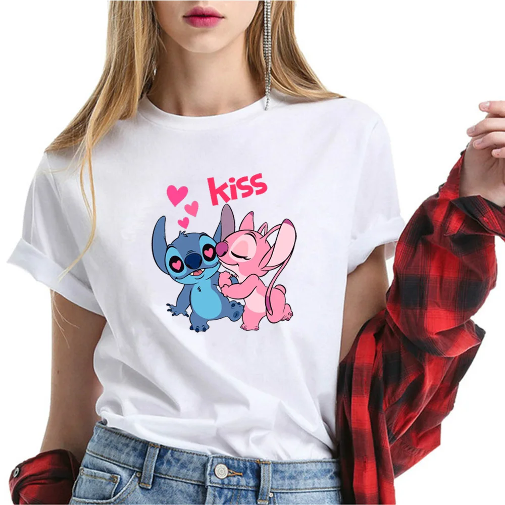 Lilo &amp Stitch Stitchie Милая Хлопковая женская футболка с принтом | Женская одежда