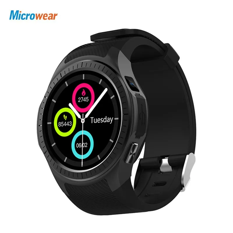 Спортивные Смарт часы Microwear L1 MTK2503 с частотой сердечных сокращений 2G Wi Fi Bluetooth