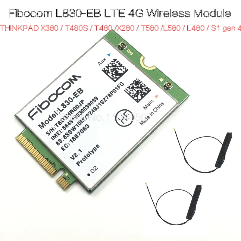 Fibocom L830 EB THINKPAD X380 / T480S T480 X280 T580 L580 L480 S1 gen 4LTE 4G беспроводной модуль/WWAN|Модемы| |