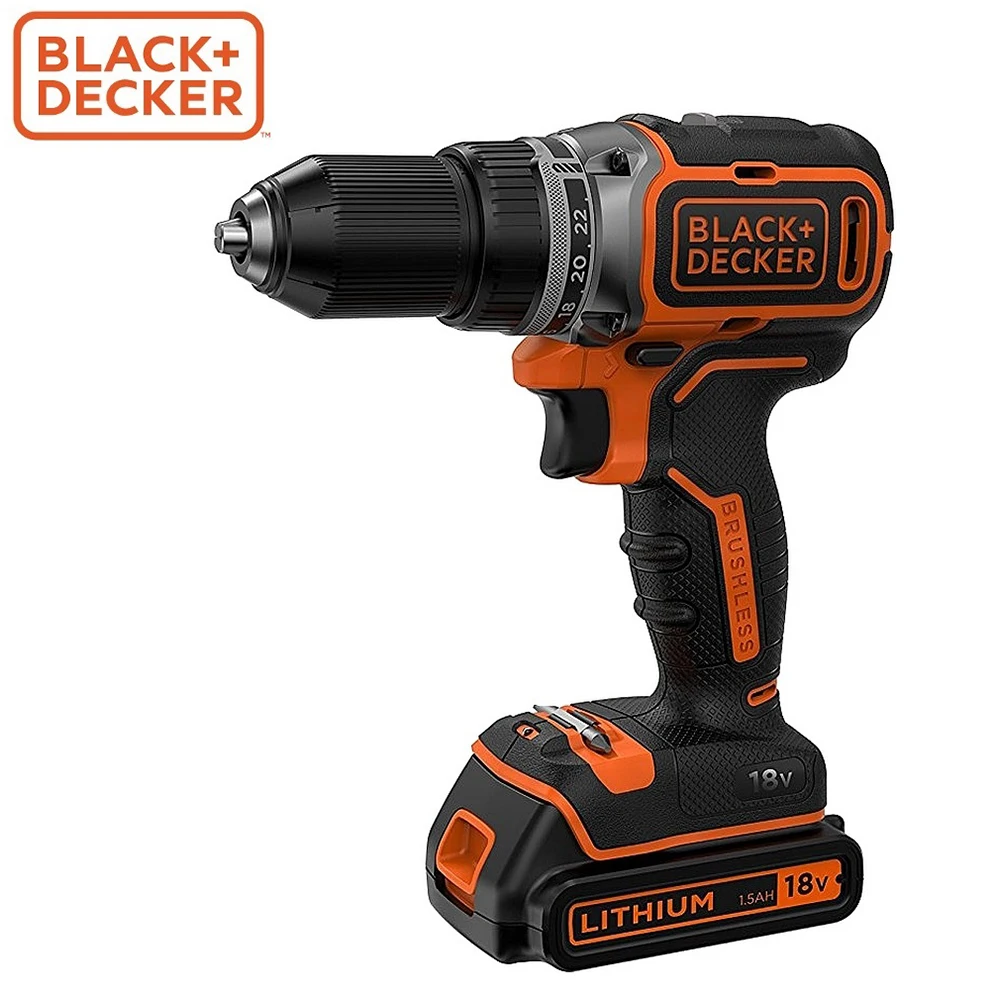 Аккумуляторная дрель-шуруповерт (18.0 В 1.0 А·ч Li-Ion 2 АКБ) BLACK+DECKER BL186KB-QW | Инструменты