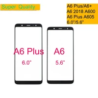 10pcslot for samsung galaxy a6 2018 a600 a6 plus 2018 a605 a605f touch screen front glass panel outer glass lens with oca glue