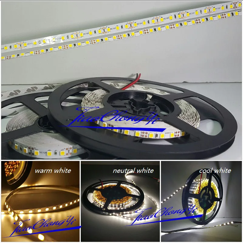 Супер яркая 5 м 600 светодиодов 2835 SMD Белая 3000 К 4500 к 6500 гибкая светодиодная лента DC12V