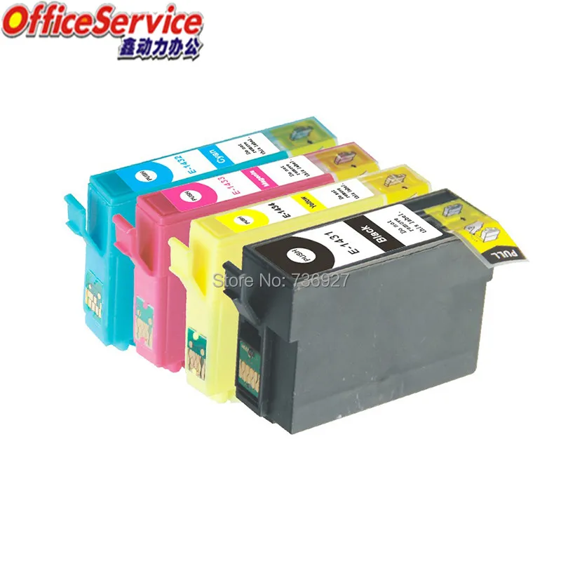 Совместимый чернильный картридж T1431 T1432 T1433 T1434 для Epson WP 7521 WF 3011 ME Office 82WD 85ND 900WD 940FW