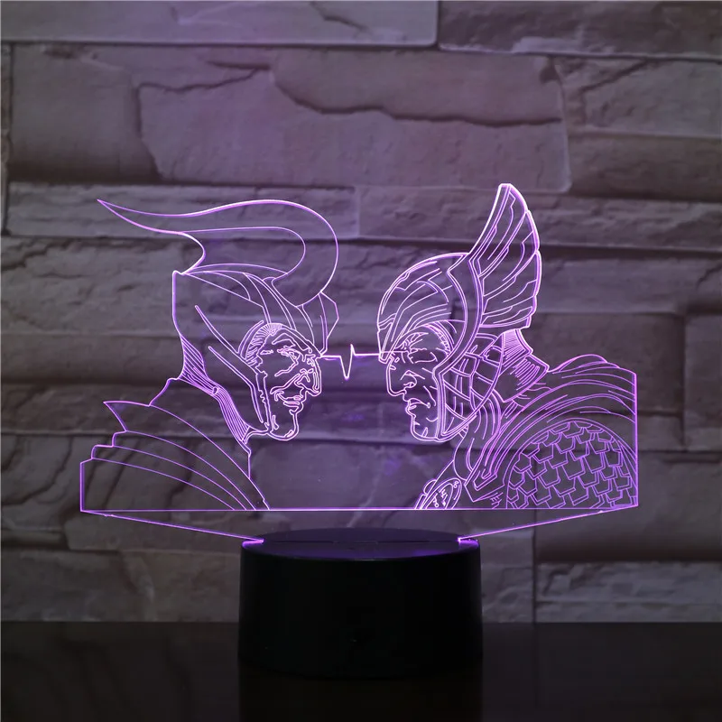 Ancient Greek Roman Warriorss 3D Night light USB LED Table Lamp Multicolors Lighting Visual Touch Cool Figure Kids Toys 2484 | Лампы и
