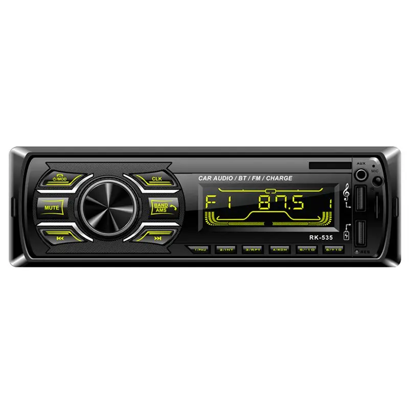 Один Din автомобильное радио Fm Dc 12V Фиксированная панель автомобиля аудио Mp3 Wma
