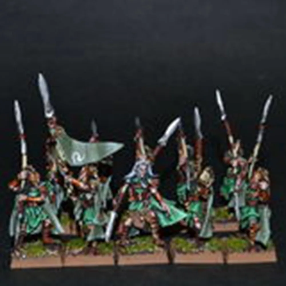 Wood Elf Eternal Guard Command (старый) (металл 10 шт)|Наборы для сборки моделей| |