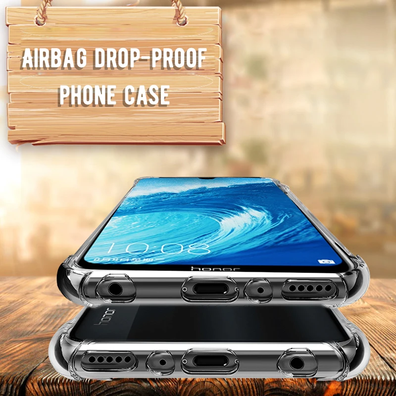 For Huawei Honor 8X 8C Note 10 P20 P30 Pro Lite Clear TPU Cover 9 8 9i 10i 20i V20 8S Anti-knock Airbag Silicone Case |
