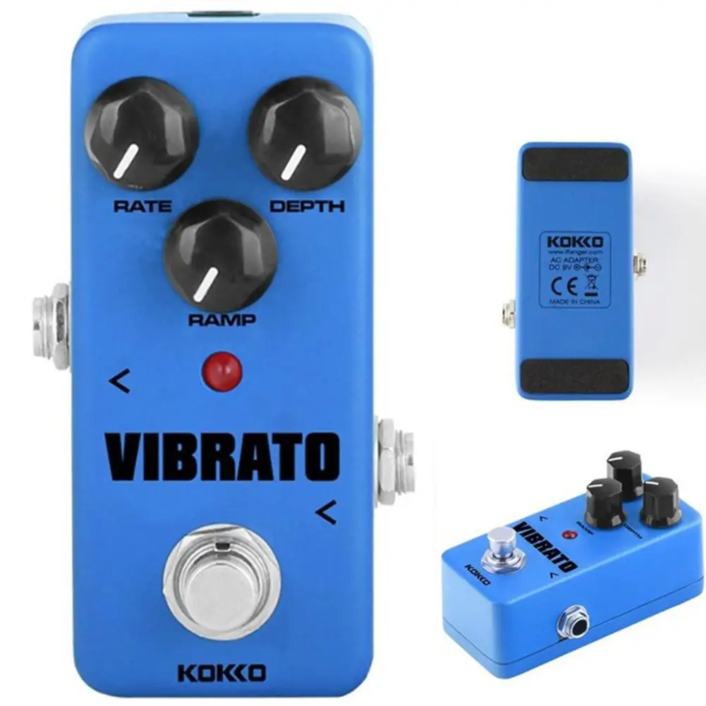 KOKKO педаль эффектов для электрогитары Vibrato гитары ra Effects Mini Tremolo DC 9V адаптер