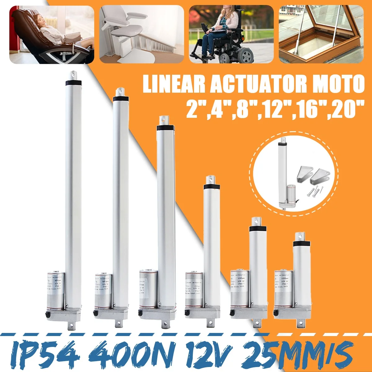 IP54 2 20 дюймов 400N Автомобильная сирена легкая в установке 12В 25 мм/сек. небольшой DC 12V