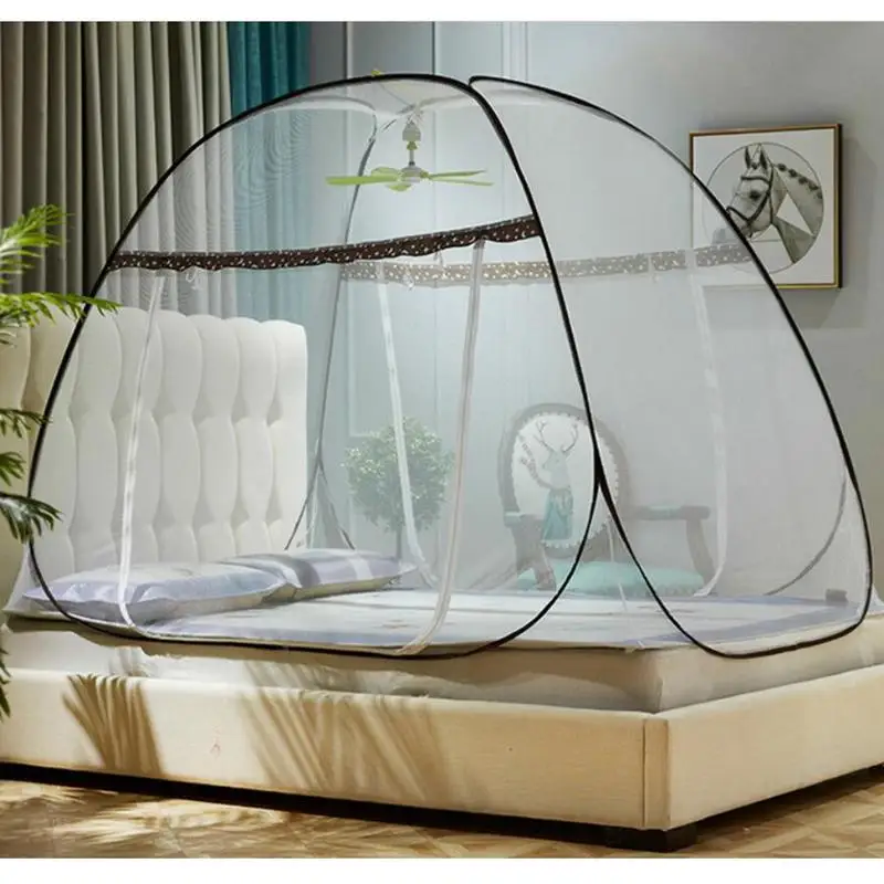 

Портативная Складная сетка от комаров, сетка для детской кроватки, сетчатый навес для детской кровати, синяя складная палатка