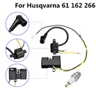 2 части катушка зажигания Набор свечей зажигания для Husqvarna 61 162 266 Jonsered 630 670 бензопилы старого типа катушка зажигания Комплект
