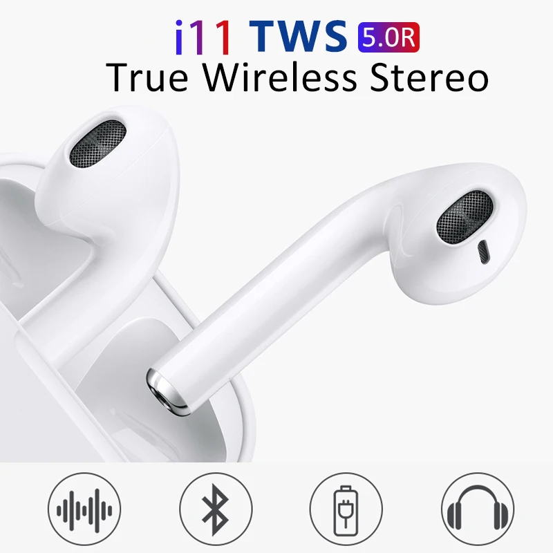 Беспроводные наушники bluetooth гарнитура i11 Tws 5 0 сенсорные бинауральные спортивные