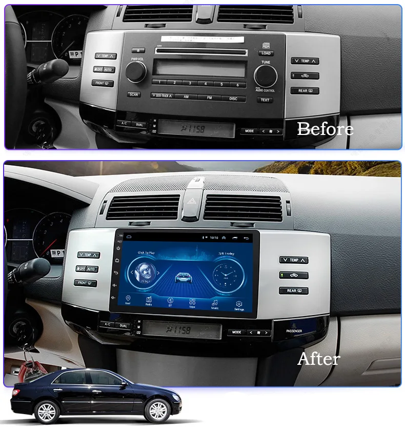 9 дюймов Wanqi 1 Автомобильный мультимедийный GPS навигации для Toyota Reiz 2006-2009 Поддержка