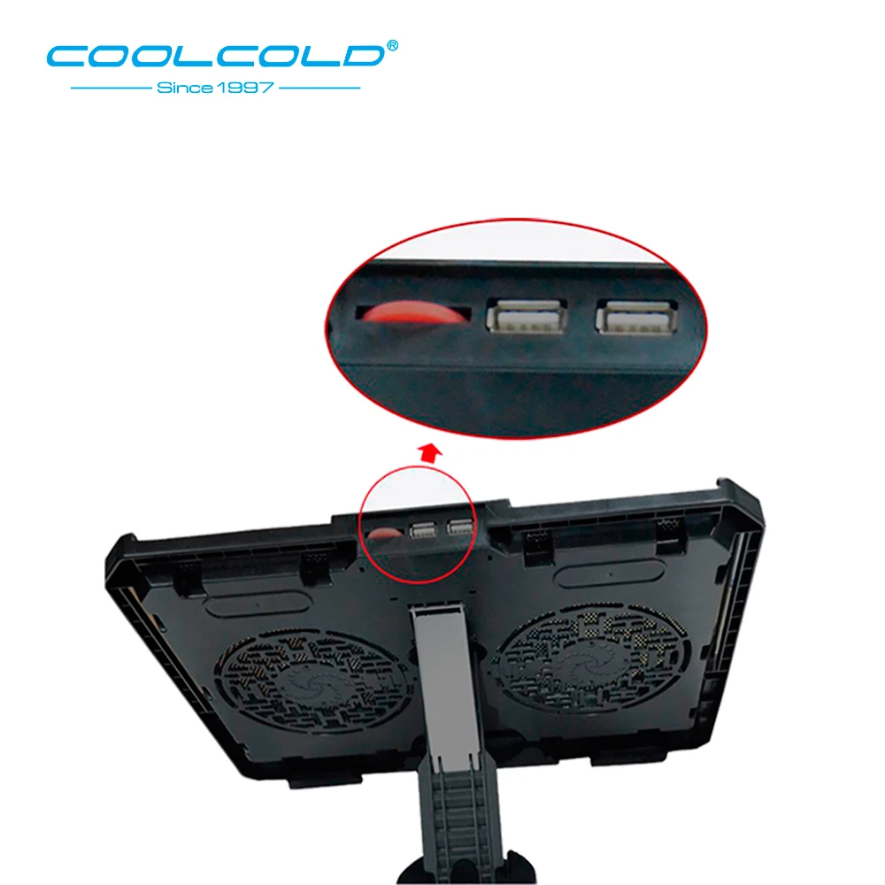Охлаждающая подставка для ноутбука COOLCOLD охлаждающая два светодиодных