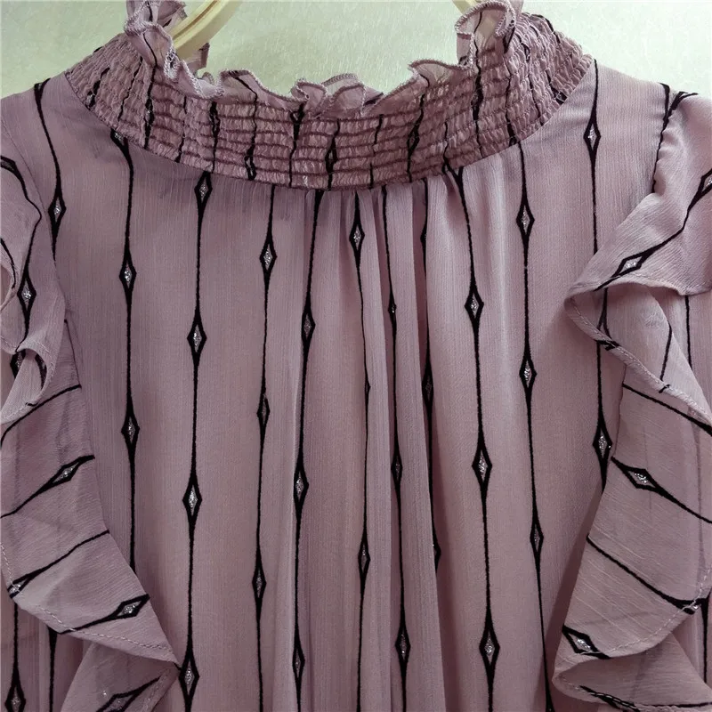 2021 Summer Elegant Ruffles Women Maxi Dress Designer Runway Long Sleeve Elastic Waist Female Party Dresses Clothing | Женская одежда