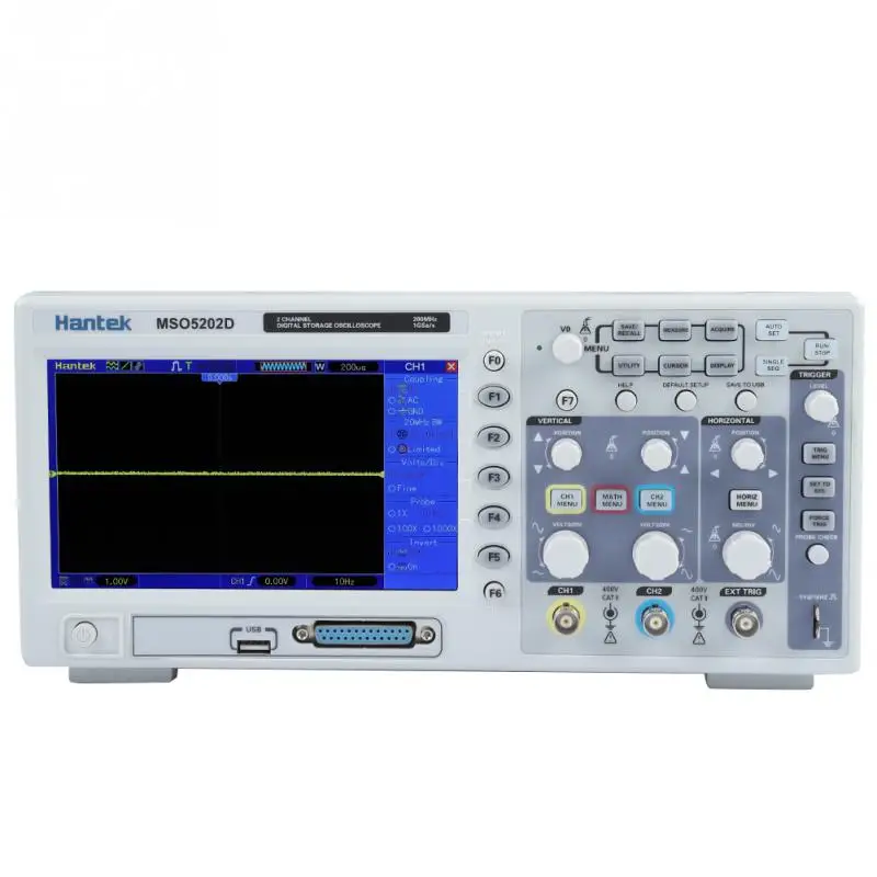Hantek MSO5202D 2в1 200 МГц 2 канала 1GSas осциллограф 16CH анализатор Mesuring инструменты AC100