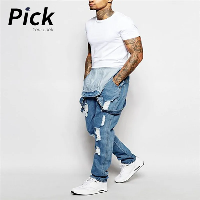 Мужские джинсы с дырками PickyourLook Синие рваные одежда для мужчин весны размеры от 2