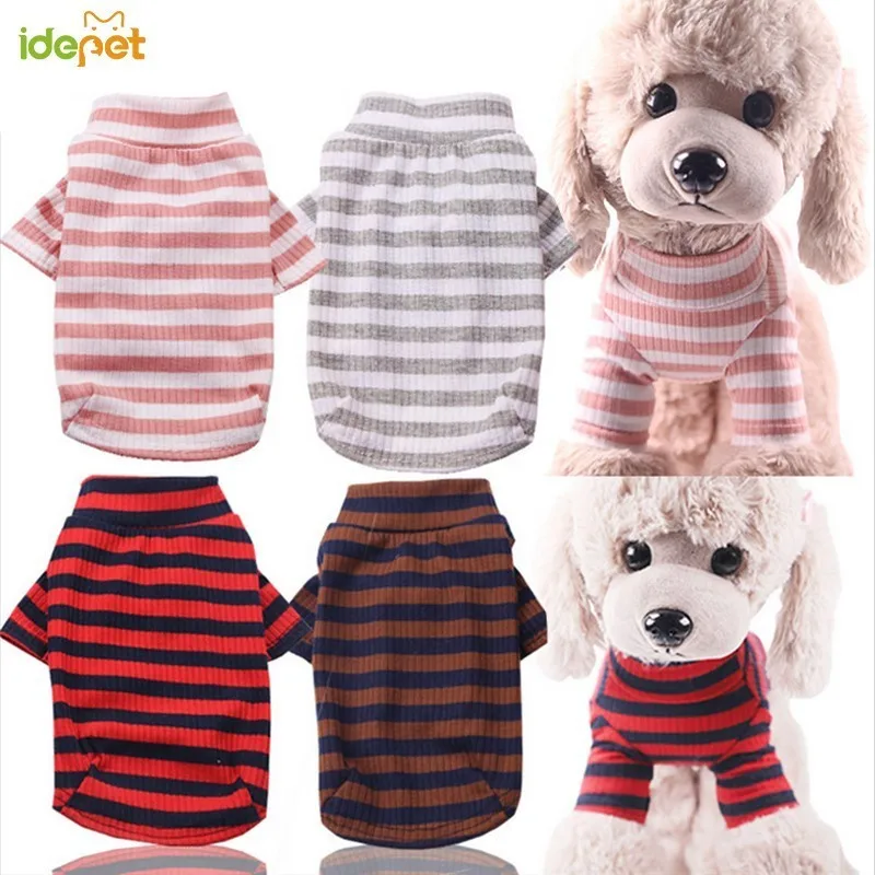 

Fashion Striped Dog Clothes Warm Puppy Outfit Pet Coat Winter Cat Dog Clothes Soft Sweater Clothing For Small Dogs Chihuahua 20S