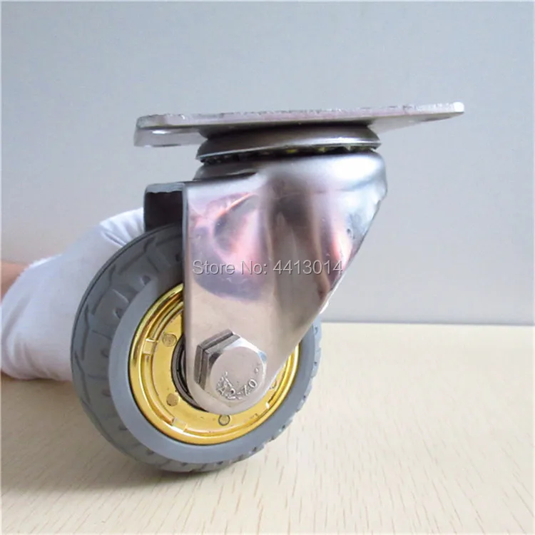 

3 inch 304 stainless steel caster wheels TPR stainless steel castor wheels