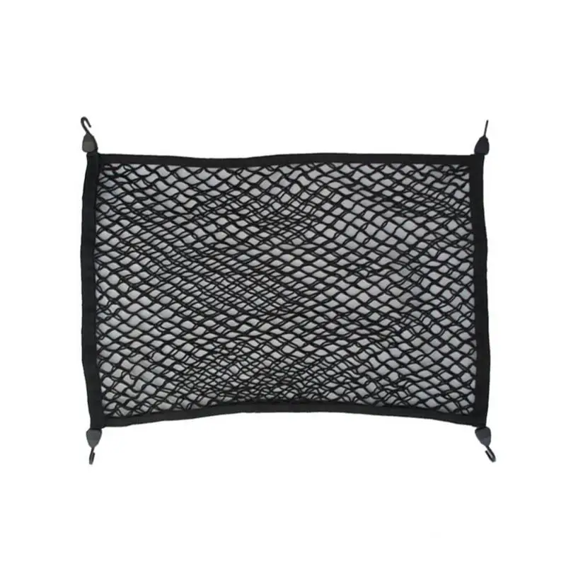 80 * 60cm Universal Car Trunk Cargo Luggage Rear Storage Organizer Elastic Net Mesh Bracket 4 Plastic Hooks Auto | Автомобили и