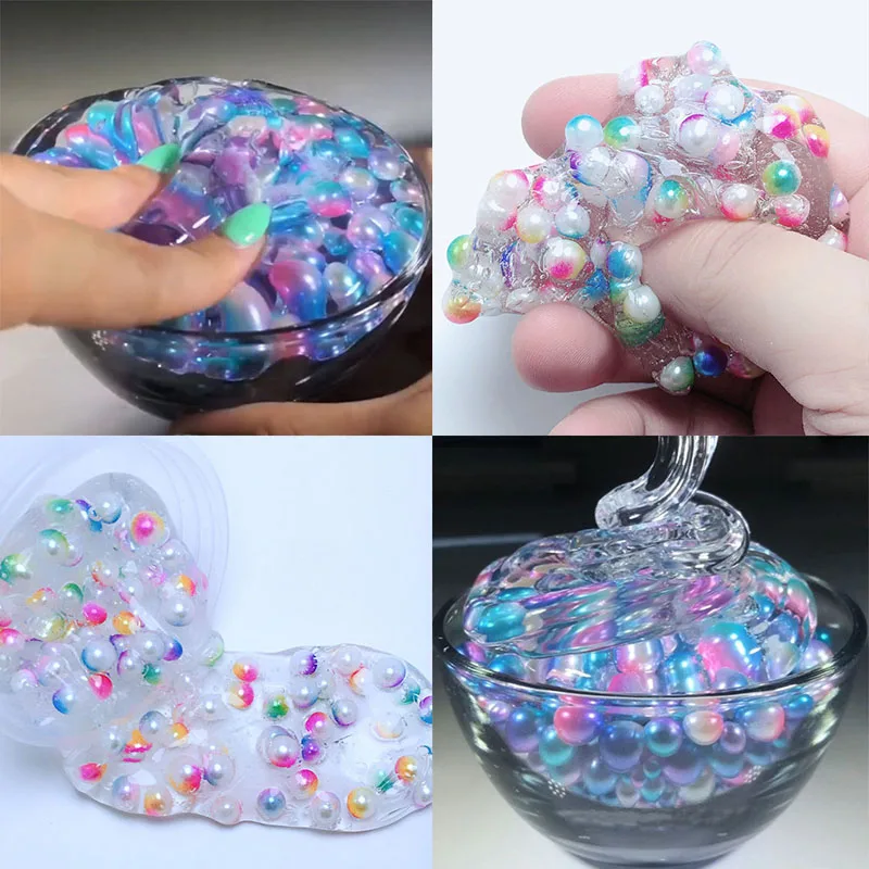 Русалка жемчуг DIY кристальная грязь снимает стресс головоломка искусственный
