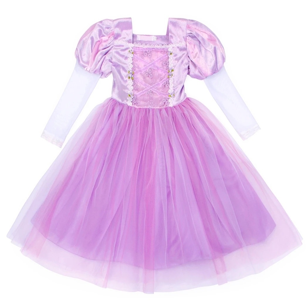 AmzBarley Girls Princess Rapunzel Dress Christmas Halloween Cosplay Costume Toddler Long Sleeve Wedding Birthday party outfits | Детская