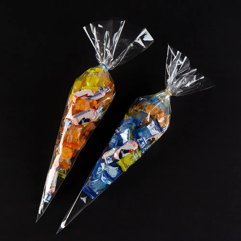100PCS/Bag Clear Cellophane Packing Bags with Twist Ties Wedding Birthday Party Gifts Chocolate Sweet Popcorn Candy Bag | Дом и сад