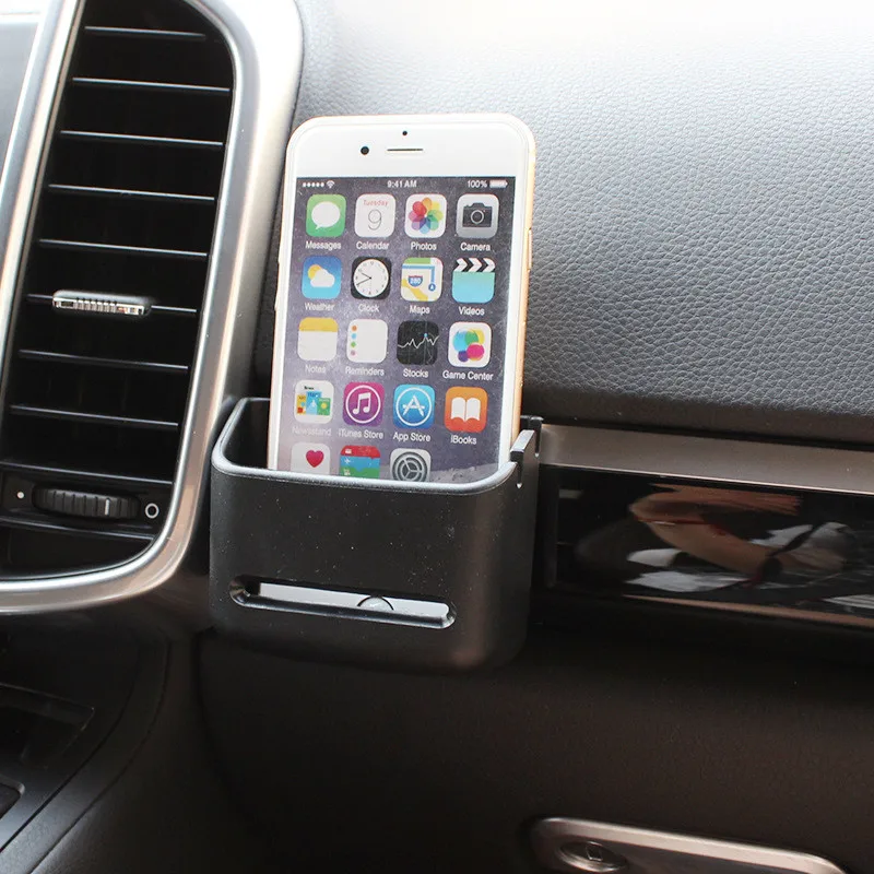 Car Phone Holder Mobile Soft Storage Box For Coin Card PVC Auto Interior Supplies With Self-Adhesive | Автомобили и мотоциклы