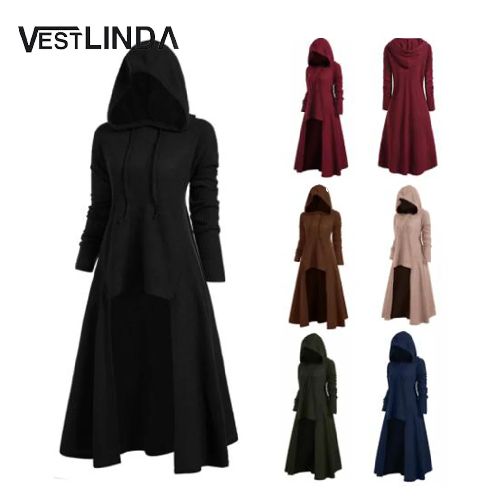 Женский свитер с капюшоном VESTLINDA винтажный высоким низом размера плюс пуловер в