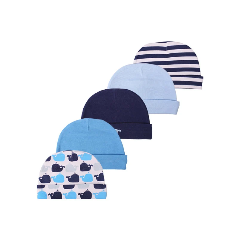 

2020 Baby Caps Unisex 0-6Months 3/5Pack Cotton Newborn Boy Girls Hats Hot Sale Baby Accessories Infant Hats