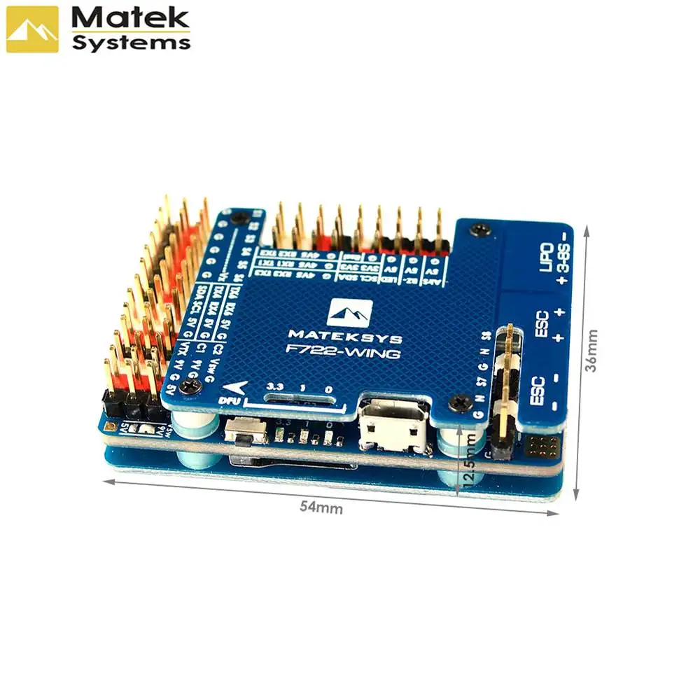 Matek System F722-WING STM32F722RET6 Контроллер полета Встроенный OSD для RC самолета фиксированное