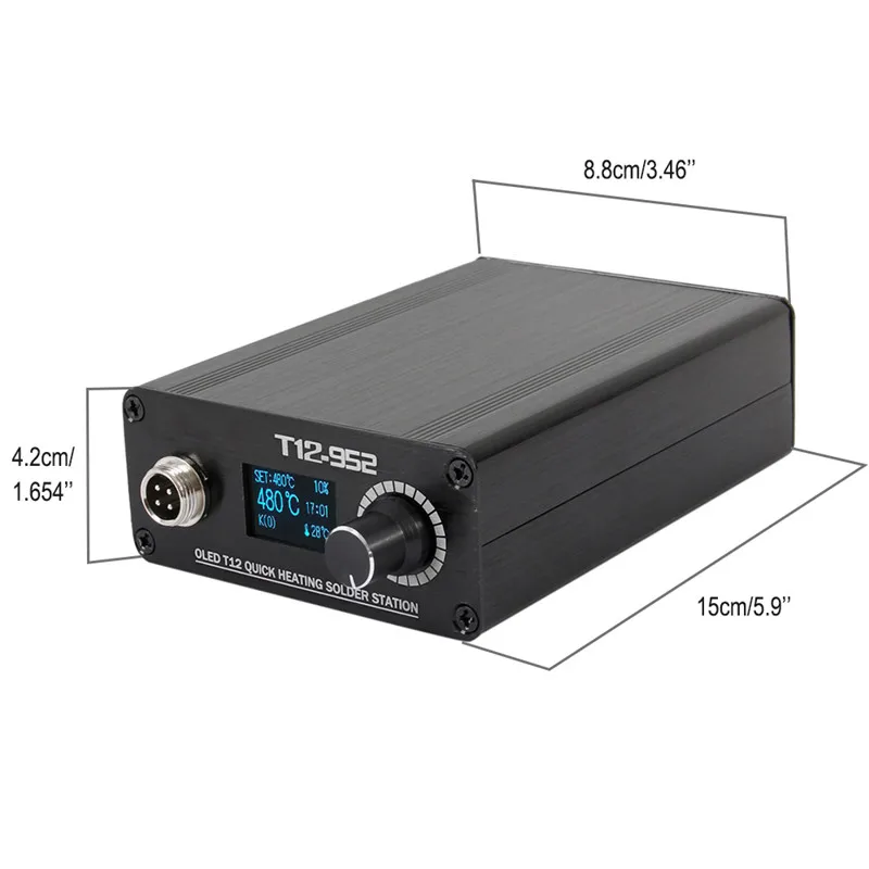 Цифровая паяльная станция STC с OLED дисплеем ручкой T12 9501 наконечником для
