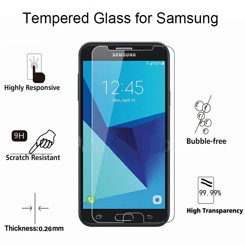 Закаленное стекло 9H для Samsung Galaxy J7 J5 J3 2016 2017 Защита экрана 2015 Prime J6 2018