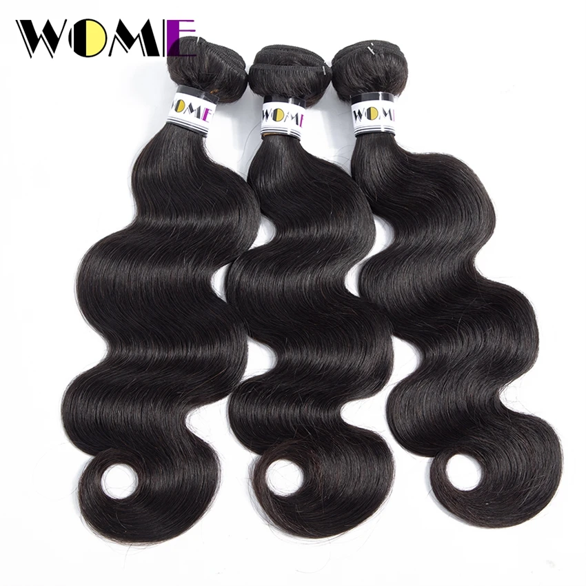 Bodywave пучки волос бразильские человеческие волосы натуральный Цвет пропускающая