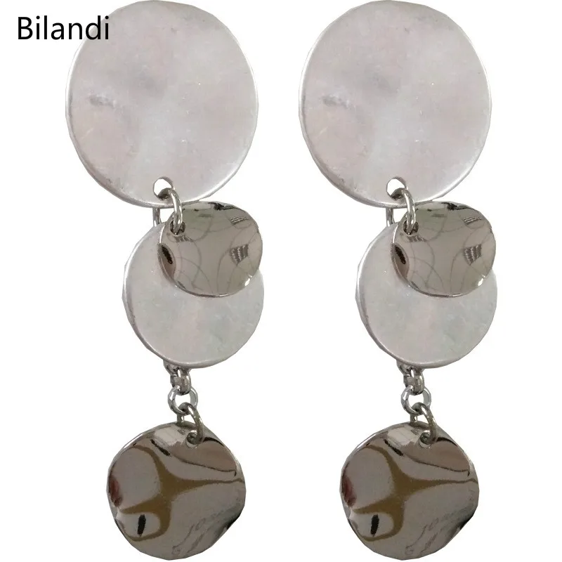 

Simple Long Geometric Circular Metal Eardrop Fashion Jewelry Design For Women