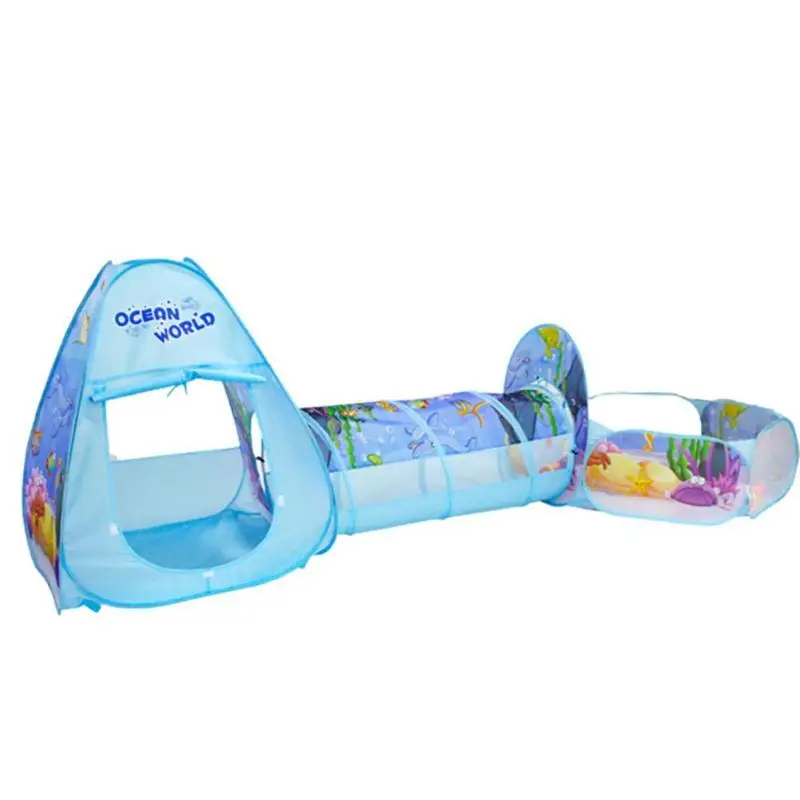 

палатка Set Foldable Folding Pool-Tube-Teepee Baby Play Tent House Tunnel Infant Kids Crawling Pipeline Game Ocean Ball Pool