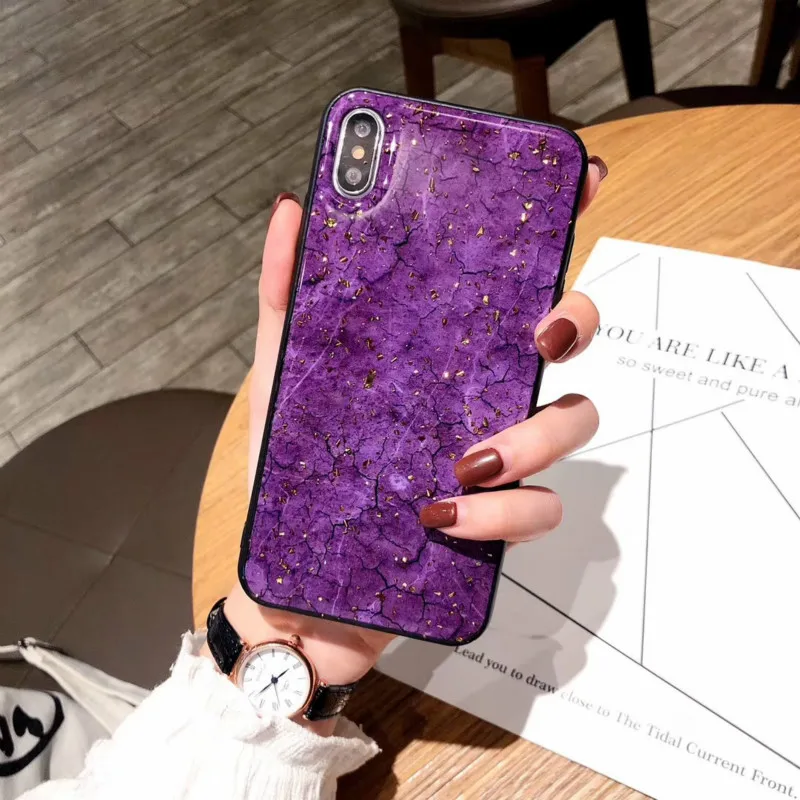 Fashion Concise Marble Stripe phone case for iphone6 6s 6plus 7 7plus 8 8plus anti knock matte plain iphoneX XS MAX XR cover |