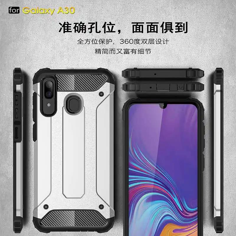 Mokoemi Iron Armor Shock Proof 6.4&quotFor Samsung Galaxy A30 Case For cell Phone Cover |