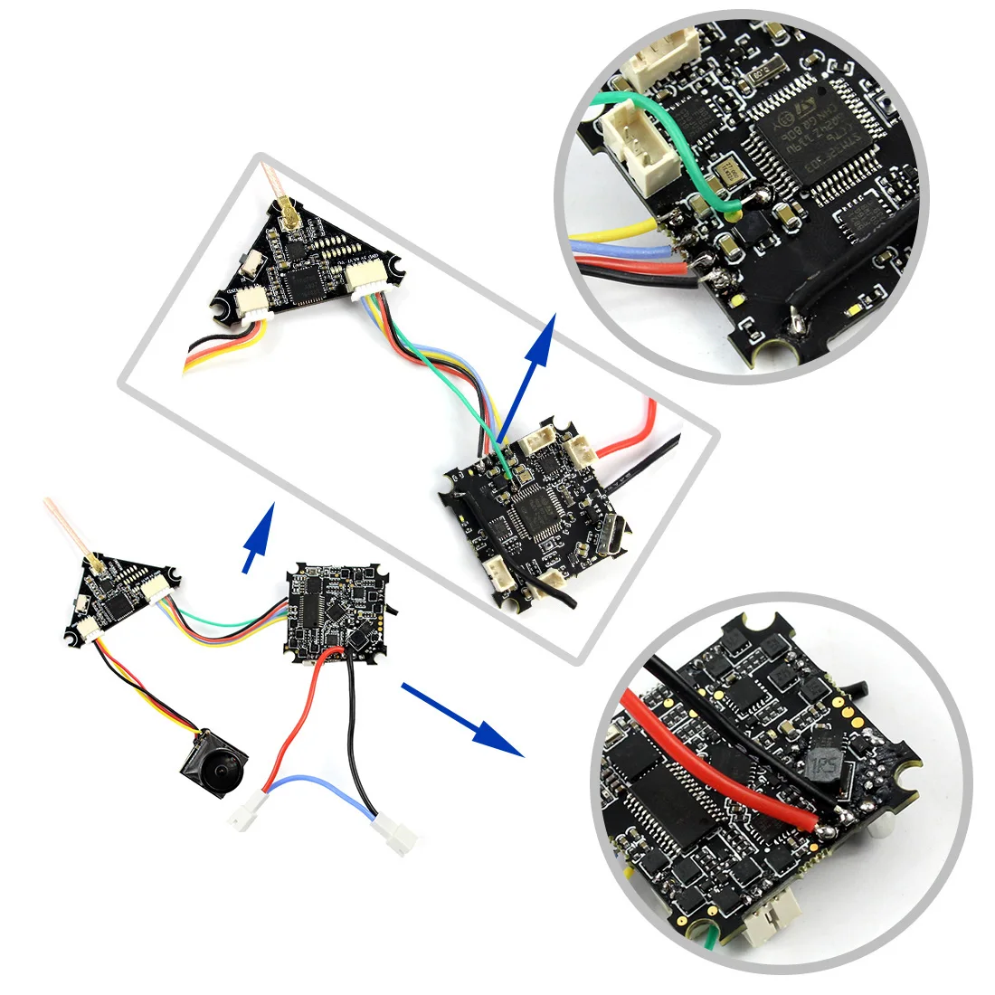 Гоночный Дрон 75 мм V2 Crazybee F4 Pro OSD 2S FPV Caddx EOS2 1200TVL Mini Camera 25/200mW VTX RTF BNF запасные части |