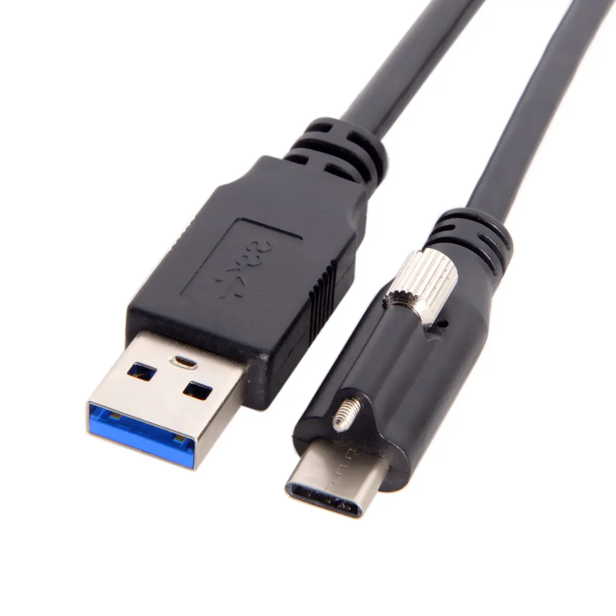 

CY USB 3.1 Type-C Locking Connector to Standard USB3.0 Data Cable 1.2m With Panel Mount Screw