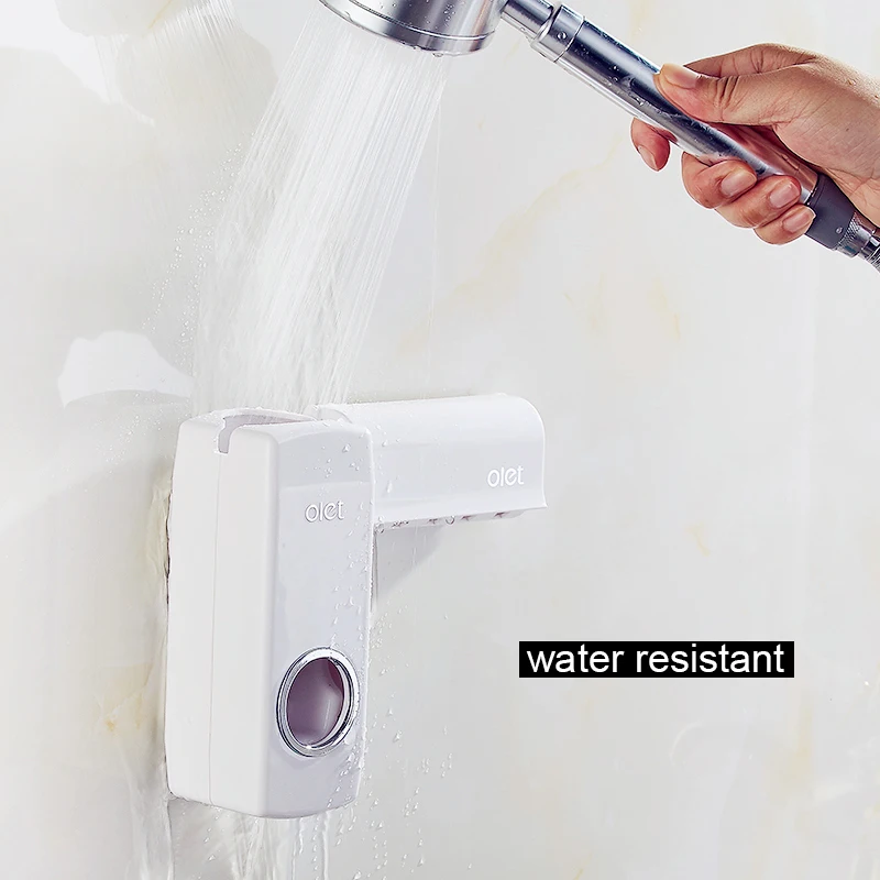 Olet 1 Set Creative Automatic Toothpaste Dispenser With Toothbrush Holder Bathroom Water Resistant Sticky Squeezer | Дом и сад