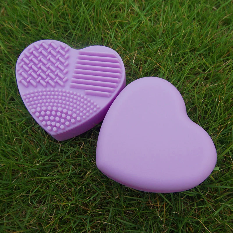 1 шт. Силиконовая Чистка стирка в форме сердца коврик для перчаток скруббер щетка