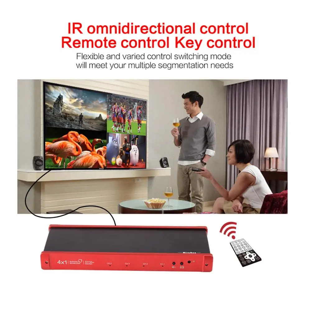 TreasLin HDMI 4X1 Quad Multi-Viewer 1080 P 4 в 1 выход экран переключатель с 5 режимами бесшовный для
