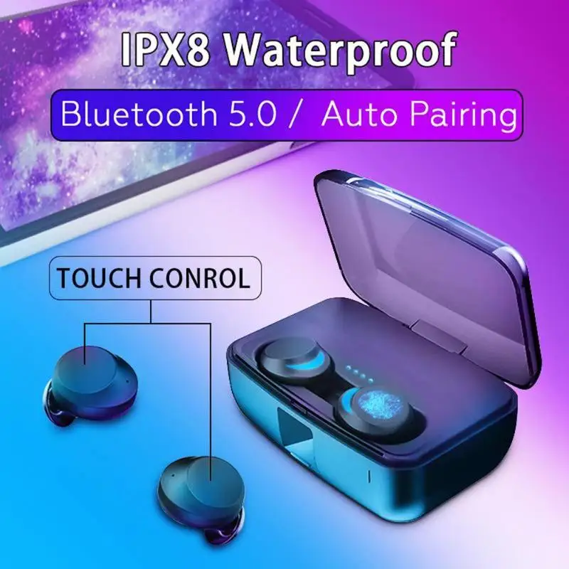 2019 C3 TWS сенсорный Беспроводной наушники Bluetooth 5 0 стерео Водонепроницаемый гарнитура с зарядным устройством